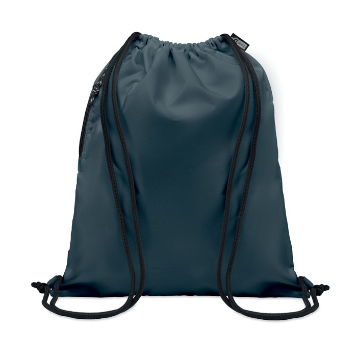 Grand sac à cordon personnalisable 300D RPET NIGHT Bleu marine